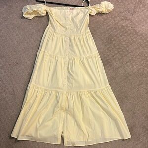 Staud Yellow  Maxi Dress 6